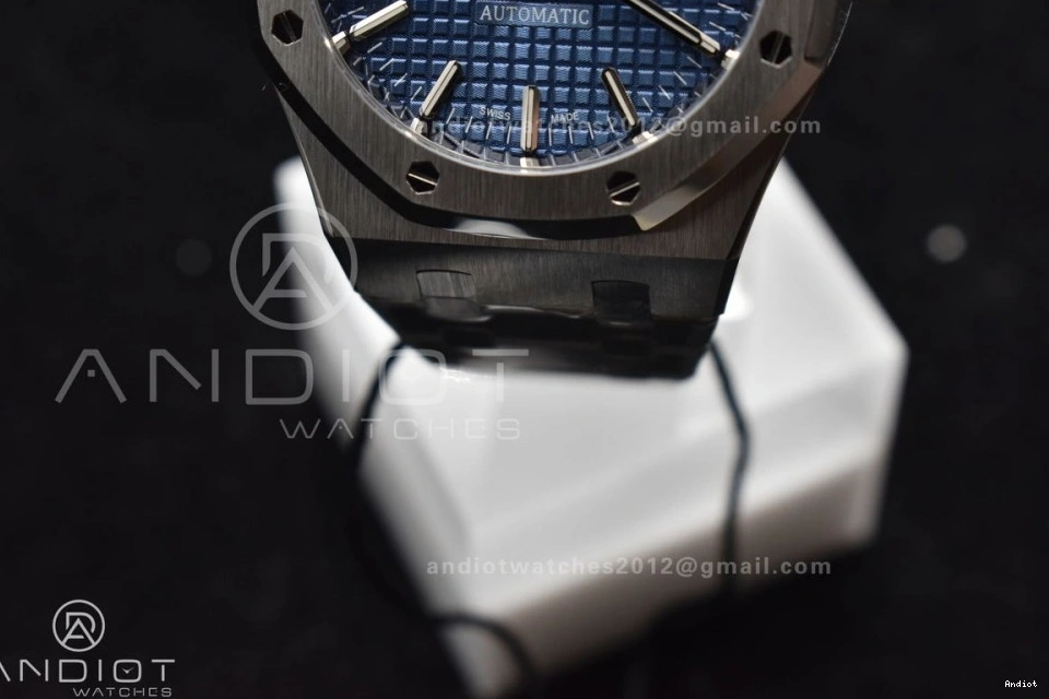 15450 on Best 1:1 Bracelet 37mm Edition Dial Clone Super Royal Blue SS SS ZF Textured Oak SA3120 0117